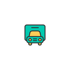 Fototapeta na wymiar Truck icon design. Transportation icon vector design