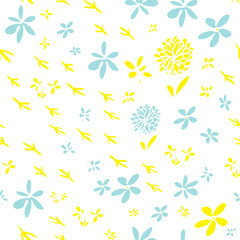 Hand Drawn Seamless Pattern for Spring Design