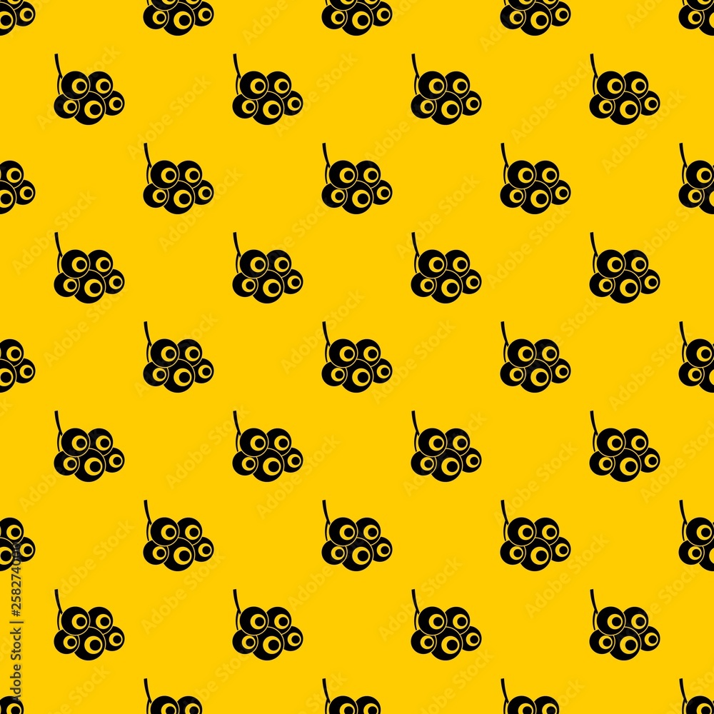 Poster viburnum branch pattern seamless vector repeat geometric yellow for any design