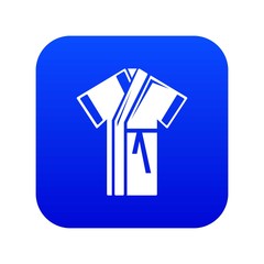 Robe icon blue vector isolated on white background