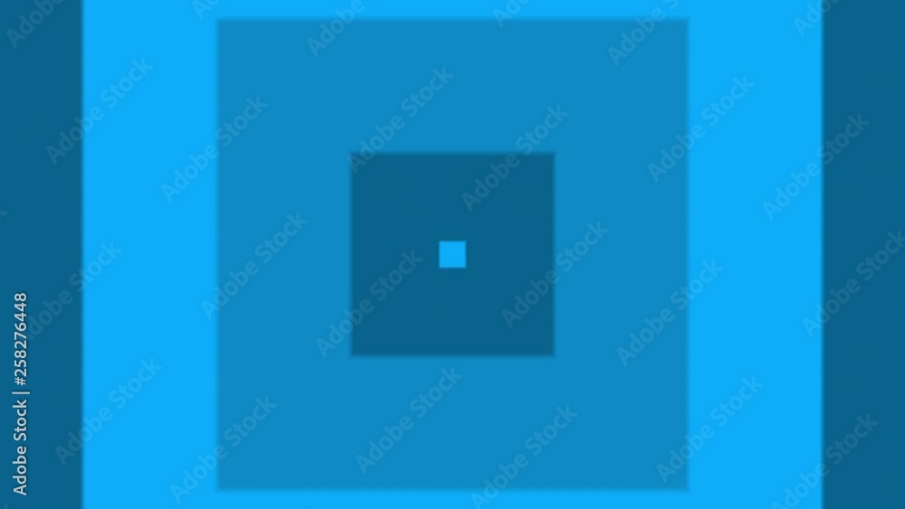 Poster vintage retro colorful blue square tunnel background loop. it can be used in vj loops and screen sav