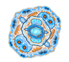 An abstract computer generated modern fractal design. Abstract fractal color texture. Digital art. Abstract Form & Colors.