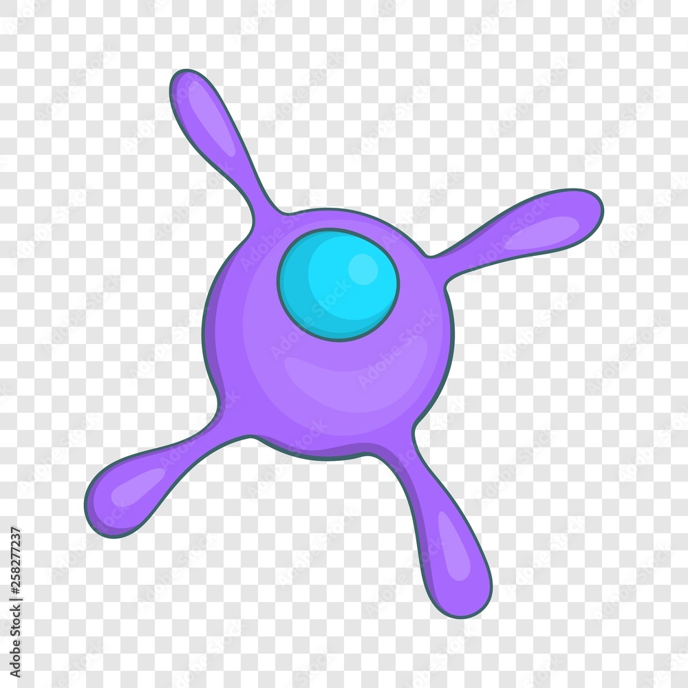 Poster virus icon in cartoon style on a background for any web design