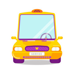 Taxi service concept car . Public auto transport. City cab service with. Vector illustartion
