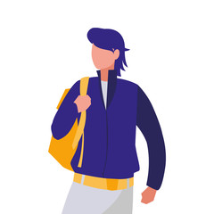 young boy student modeling