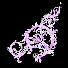 Abstract paisley element