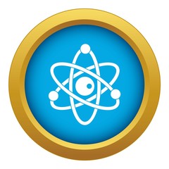 Atomic model icon blue vector isolated on white background for any design