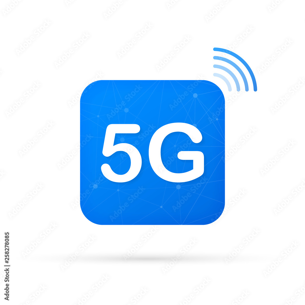 Canvas Prints 5G technology icon symbols. Wireless mobile telecommunication service concept. Vector illustration.