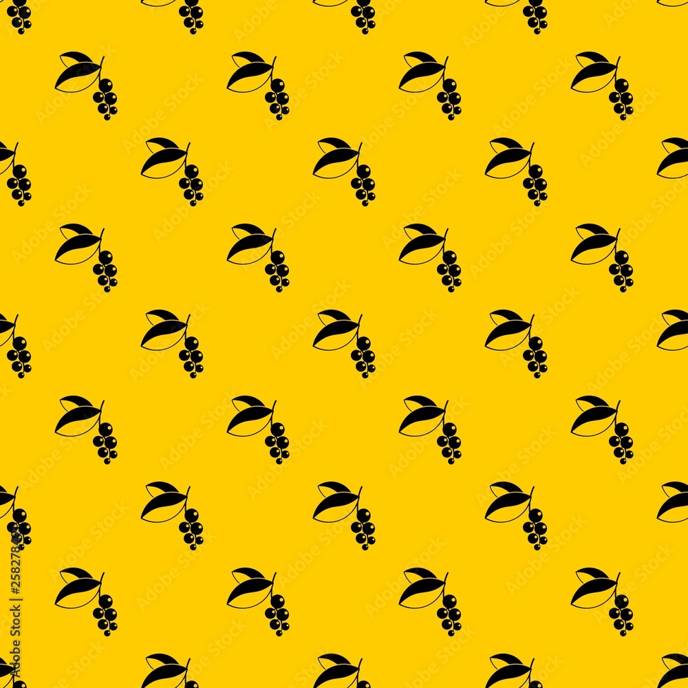 Poster currant berries pattern seamless vector repeat geometric yellow for any design
