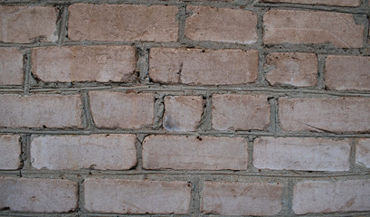 old destroyed brick wall background