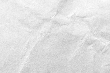 White crumpled paper texture background. Close-up.