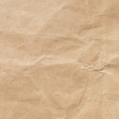Brown crumpled paper texture background.