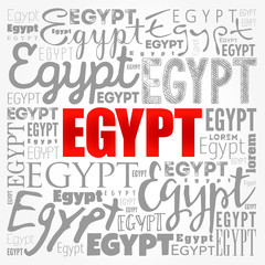 Egypt wallpaper word cloud, travel concept background