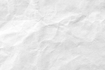 White crumpled paper texture background. Close-up.