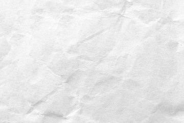 White crumpled paper texture background. Close-up.