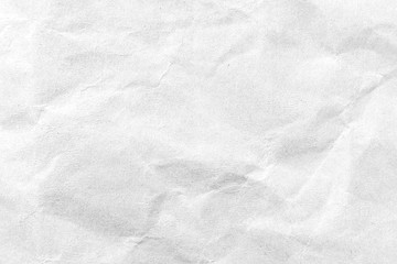 White crumpled paper texture background. Close-up.
