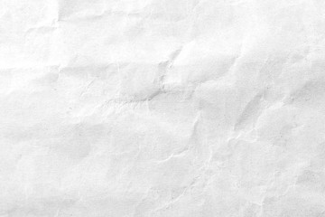 White crumpled paper texture background. Close-up.