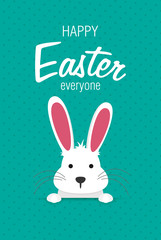 Vector illustration Easter bunny in flat style