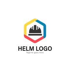 Construction logo template design. Construction logo with modern frame vector design