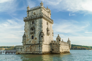 Belem Tower of Saint Vincent (Torre de Belem) Is A Fortified Tower In Lisbon, Portugal