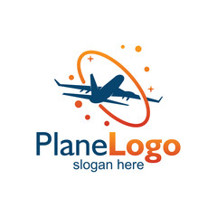 travel plane logo design