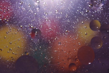 Texture bubble butters on background of the colour