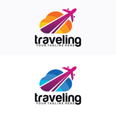 travel plane logo design