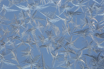 winter drawing on glass