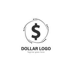 Money logo template design. Money logo with modern frame vector design