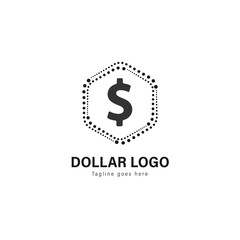 Money logo template design. Money logo with modern frame vector design