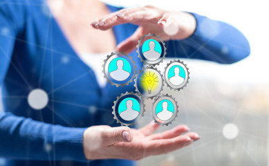 Concept of teamwork idea