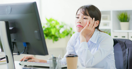 business woman feel upset