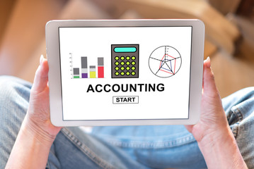 Accounting concept on a tablet
