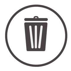 trash icon on white background. flat style. trash icon for your web site design, logo, app, UI. delete symbol. trash can sign.
