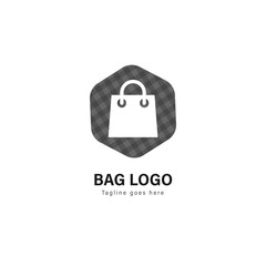 Shop logo template design. Shop logo with modern frame vector design