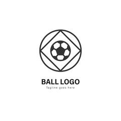 Soccer logo template design. Soccer logo with modern frame vector design