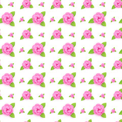 Colorful floral seamless pattern isolated on white. Vector illustration