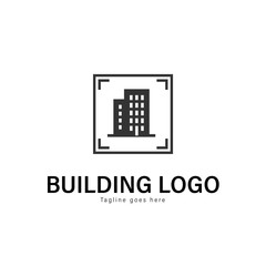 Building logo template design. Building logo with modern frame vector design