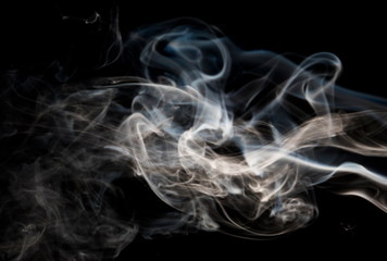 Smoke on black background