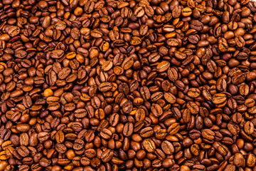 Roasted coffee bean background 