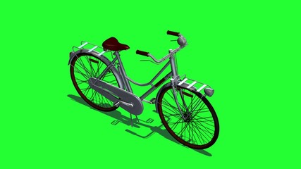 Fototapeta na wymiar Bicycle - isolated on green screen