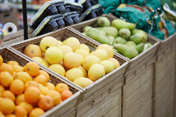 fruits at supermarket - close up