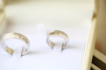 Close up wti wedding rings
