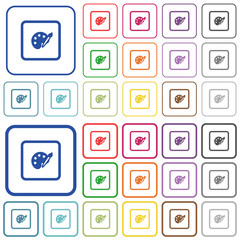 Adjust object color outlined flat color icons