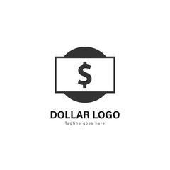 Money logo template design. Money logo with modern frame vector design
