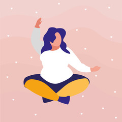 Robust woman dancing ballet