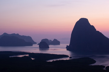 Sametnangshe landmark of Phangnga province at the south of Thailang