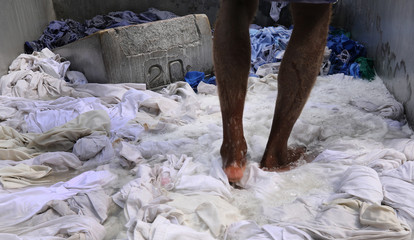 feet in washing cloths