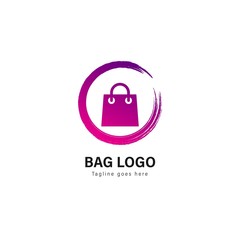 Shop logo template design. Shop logo with modern frame vector design