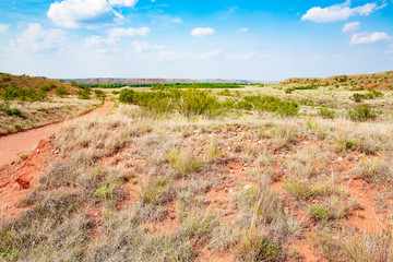 Landscape in Lake Meredith National Recreation Area in Texas, USA